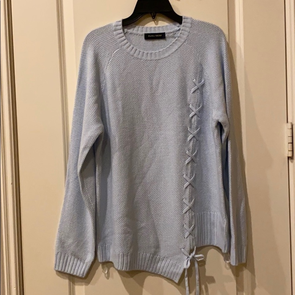 Baby blue Ivanka Trump sweater